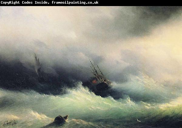 Ivan Aivazovsky Ships in a Storm